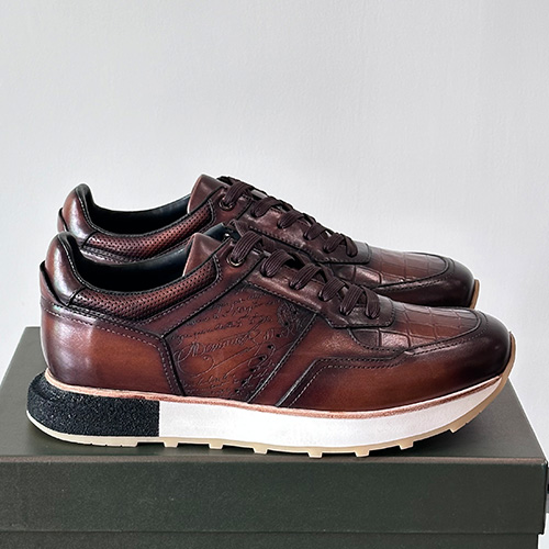 [홍콩명품.BERLUTI] 벨루티 25SS 로고 레더 가죽 스니커즈 운동화 (3컬러), SE5661, S3, 명품스니커즈,운동화,구두,로퍼,하이탑,신발