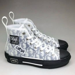 [홍콩명품,Christian Dior] 디올 25SS 로고 남여 오블리크 하이탑 캔버스 운동화 (화이트-블랙), SE5677, S3, 명품스니커즈,운동화,구두,로퍼,하이탑,신발