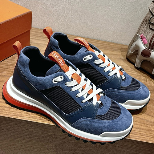 [홍콩명품.Hermes] 에르메스 25SS 로고 남여 레더 가죽 스니커즈 운동화 (블루), SE5682, S3, 명품스니커즈,운동화,구두,로퍼,하이탑,신발