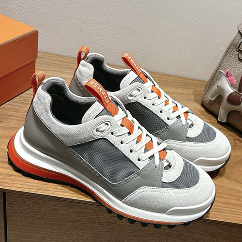 [홍콩명품.Hermes] 에르메스 25SS 로고 남여 레더 가죽 스니커즈 운동화 (그레이), SE5683, S3, 명품스니커즈,운동화,구두,로퍼,하이탑,신발