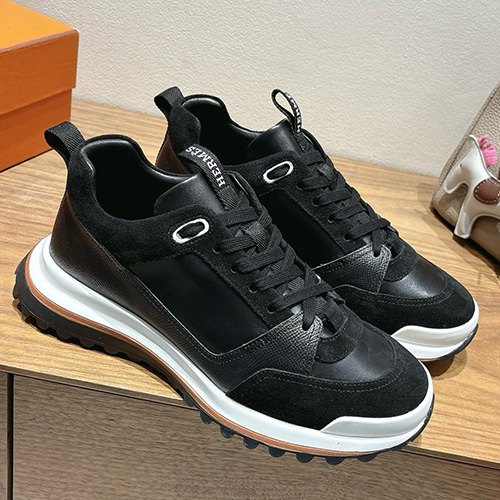 [홍콩명품.Hermes] 에르메스 25SS 로고 남여 레더 가죽 스니커즈 운동화 (블랙), SE5687, S3, 명품스니커즈,운동화,구두,로퍼,하이탑,신발