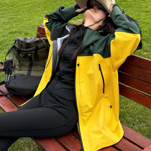 [홍콩명품.MONCLER] 몽클레어 25SS 로고 후드 바람막이 자켓 (노랑-그린), BM22778, JL, 레플리카의류,미러급사이트