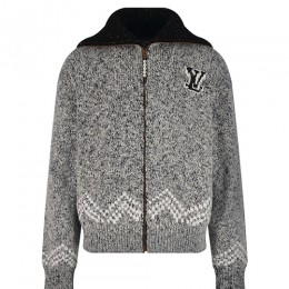 [홍콩명품.LOUIS VUITTON] 루이비통 25SS 로고 NIGO 니트 가디건 집업 자켓 1AIMCY (그레이), BM22788, JL, 레플리카의류,미러급사이트