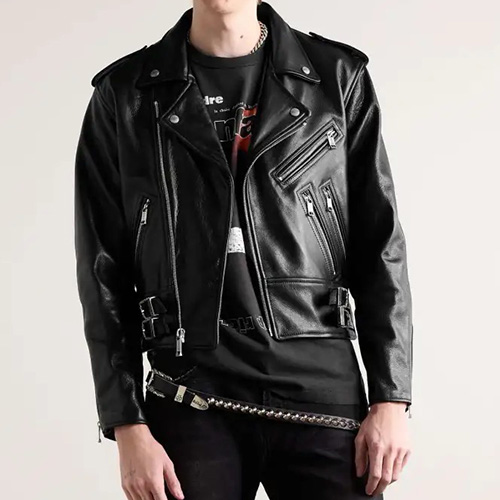 [홍콩명품,Enfants Riches Deprimes] 앙팡리쉬데프리메 25SS 로고 ROSEBUCKLE MOTO JACKET 레더 가죽 자켓 (블랙), BM22818, TOM, 레플리카의류,미러급사이트