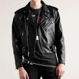 [홍콩명품,Enfants Riches Deprimes] 앙팡리쉬데프리메 25SS 로고 ROSEBUCKLE MOTO JACKET 레더 가죽 자켓 (블랙), BM22818, TOM, 레플리카의류,미러급사이트