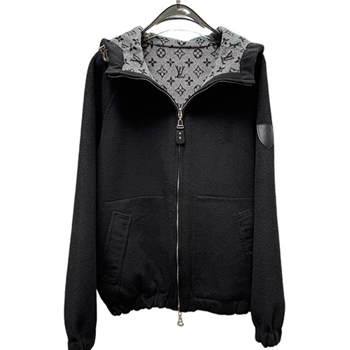 [홍콩명품.LOUIS VUITTON] 루이비통 25SS 로고 여성 모노그램 리버서블 후드 집업 자켓 (블랙-그레이), BM22849, TOM, 레플리카의류,미러급사이트