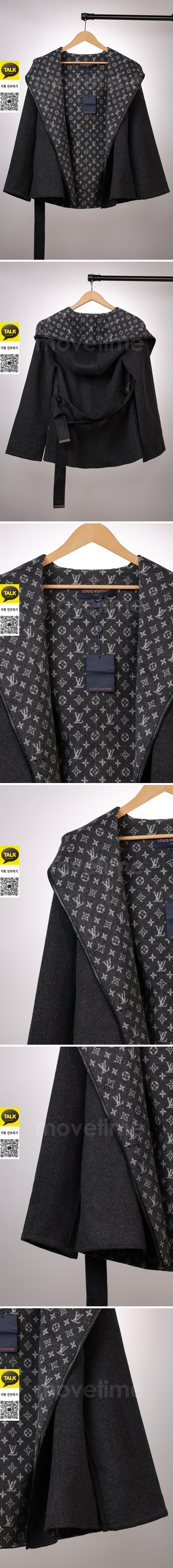 [홍콩명품.LOUIS VUITTON] 루이비통 25SS 로고 여성 모노그램 캐시미어 쇼트 코트 자켓 (블랙), BM22860, TOM, 레플리카의류,미러급사이트