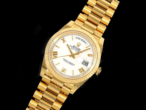 [홍콩명품시계.ROLEX] 로렉스 롤렉스 데이데이트 40mm 옐로우골드 화이트 다이얼