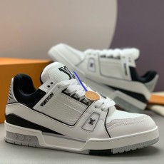 [홍콩명품.LOUIS VUITTON] 루이비통 25SS 로고 남여 트레이너 스니커즈 운동화 (화이트-블랙), SE5763, PMD, 명품스니커즈,운동화,구두,로퍼,하이탑,신발