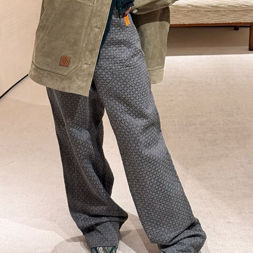 [홍콩명품.LOUIS VUITTON] 루이비통 25SS 로고 모노그램 오버핏 데님 팬츠 진 청바지 (그레이), BM22989, KB, 레플리카의류,미러급사이트