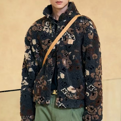 [홍콩명품.LOUIS VUITTON] 루이비통 25SS 로고 모노그램 리버서블 플리스 솜패딩 자켓 (그레이), BM23015, KK, 레플리카의류,미러급사이트