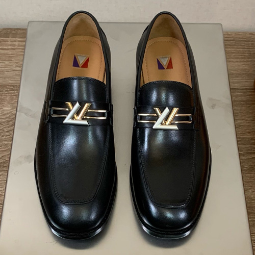 [홍콩명품.LOUIS VUITTON] 루이비통 25SS 로고 레더 가죽 정장 구두 (블랙), SE5782, S2, 명품스니커즈,운동화,구두,로퍼,하이탑,신발