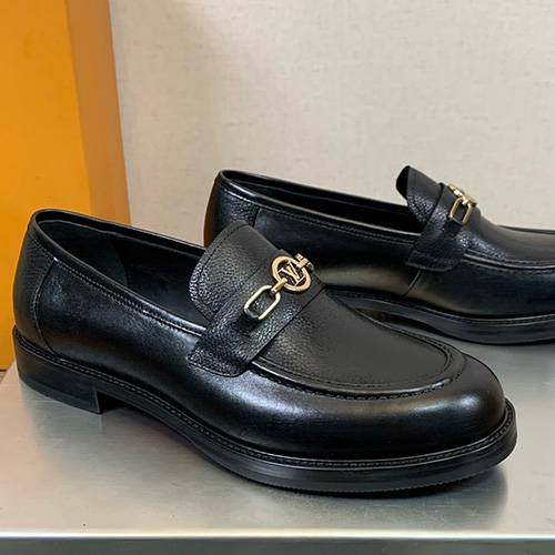 [홍콩명품.LOUIS VUITTON] 루이비통 25SS 로고 레더 가죽 로퍼 구두 (블랙), SE5788, S2, 명품스니커즈,운동화,구두,로퍼,하이탑,신발