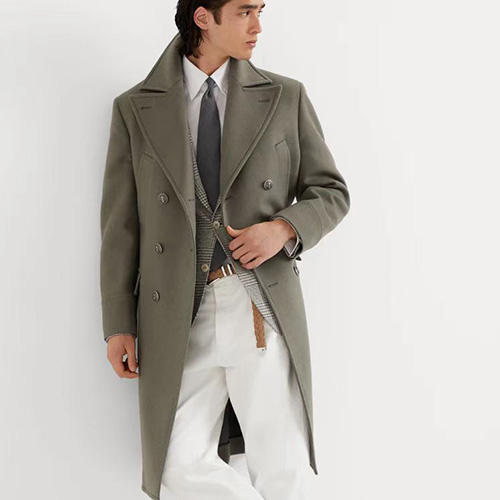 [홍콩명품.Brunello Cucinelli ] 브루넬로 쿠치넬리 25SS 로고 캐시미어 울 코트 자켓 (카라멜), BM23236, TOM, 레플리카의류,미러급사이트