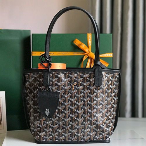 [홍콩명품,GOYARD] 고야드 25SS 로고 Anjou Mini 토트백 핸드백 (블랙), BGM5333, MD, 홍콩명품가방,명품쇼핑몰,크로스백,핸드백,구매대행