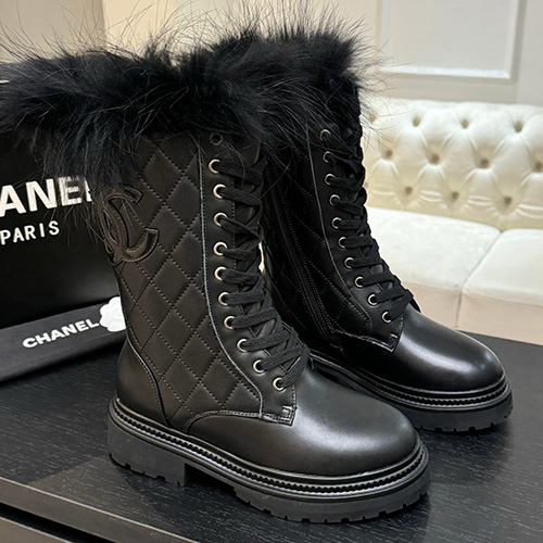 [홍콩명품.CHANEL] 샤넬 25SS 로고 여성 레더 가죽 퀄팅 부츠 (블랙), SE5830, GHS, 명품스니커즈,운동화,구두,로퍼,하이탑,신발
