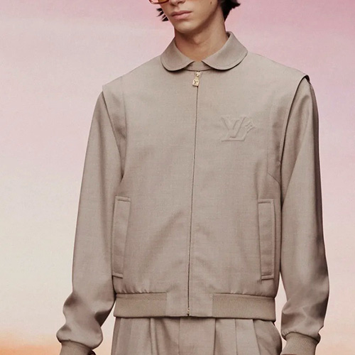 [홍콩명품.LOUIS VUITTON] 루이비통 25SS 로고 린넨 봄버 자켓 1AHV64, BM23423, KB, 레플리카의류,미러급사이트