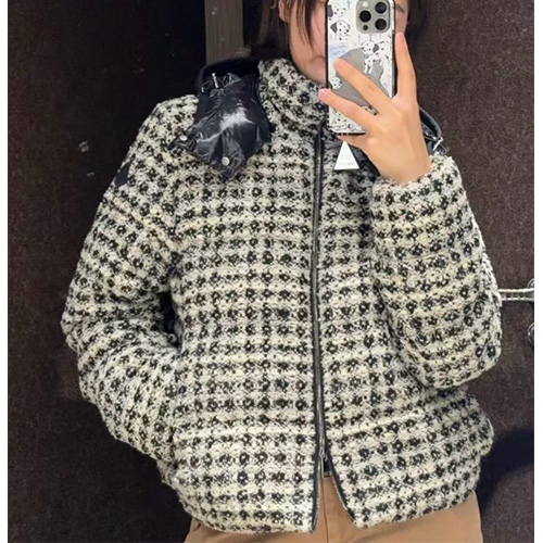 [홍콩명품.MONCLER] 몽클레어 25SS 로고 여성 울 후드 다운 패딩 자켓 (2컬러), BM23452, MC, 레플리카의류,미러급사이트