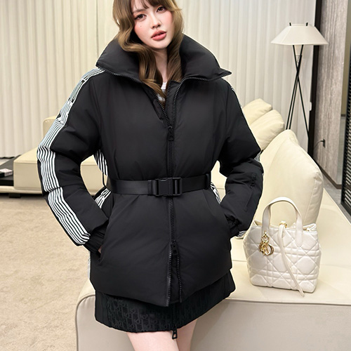 [홍콩명품,Christian Dior] 디올 25SS 로고 여성 벨티드 다운 패딩 코트 자켓 (블랙), BM23461, MC, 레플리카의류,미러급사이트