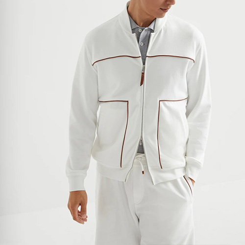 [홍콩명품.Brunello Cucinelli ] 브루넬로 쿠치넬리 25SS 로고 트레이닝 집업 자켓 + 조거 팬츠 바지 상하의 세트 (2컬러), BM23522, G5, 레플리카의류,미러급사이트