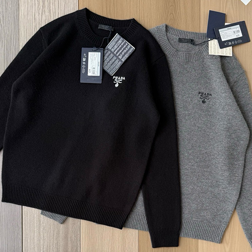 [홍콩명품,PRADA] 프라다 25SS 로고 자수 니트 스웨터 (2컬러), BM23579, JL, 레플리카의류,미러급사이트