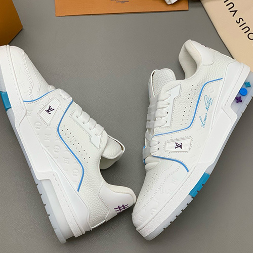 [홍콩명품.LOUIS VUITTON] 루이비통 25SS 로고 모노그램 트레이너 스니커즈 운동화 (2컬러), SE5851, PMD, 명품스니커즈,운동화,구두,로퍼,하이탑,신발