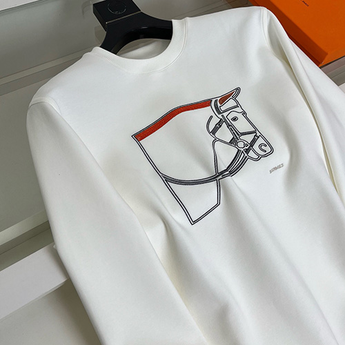 [홍콩명품.Hermes] 에르메스 25SS 로고 그래픽 자수 맨투맨 티셔츠 (3컬러), BM23642, HH, 레플리카의류,미러급사이트