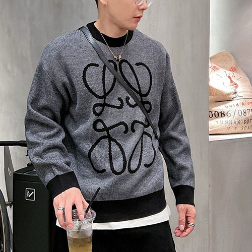 [홍콩명품.LOEWE] 로에베 25SS 로고 Anagram 니트 스웨터 (그레이), BM23672, HH, 레플리카의류,미러급사이트