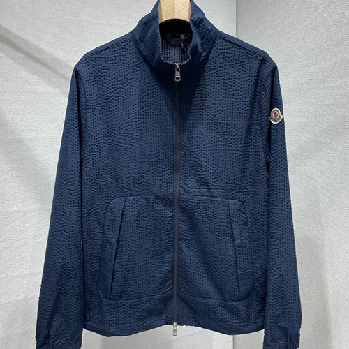 [홍콩명품.MONCLER] 몽클레어 25SS 로고 터틀넥 바람막이 자켓 (네이비), BM23947, JL, 레플리카의류,미러급사이트