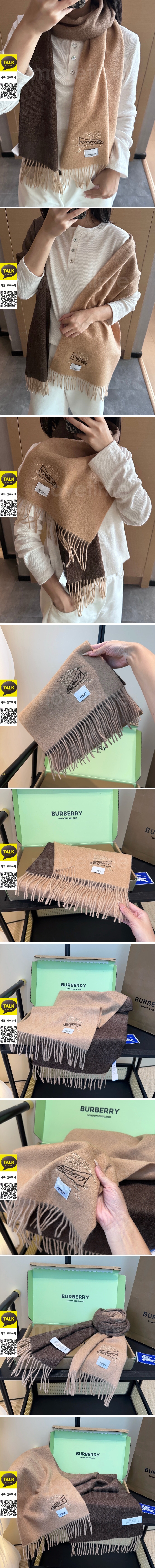 [홍콩명품.Burberry] 버버리 25SS 로고 185-30 캐시미어 스카프 머플러 (카라멜-브라운), ET3237, BR, 홍콩명품의류,구매대행,온라인명품