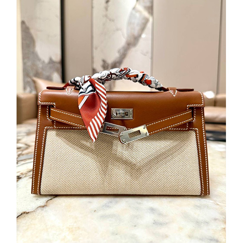 [홍콩명품.Hermes] 에르메스 25SS 로고 KELLY 22 토트백 핸드백 (브라운-베이지), BGM5372, BDA, 홍콩명품가방,명품쇼핑몰,크로스백,핸드백,구매대행