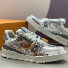 [홍콩명품.LOUIS VUITTON] 루이비통 25SS 로고 남여 모노그램 트레이너 스니커즈 운동화 (실버), SE5915, PMD, 명품스니커즈,운동화,구두,로퍼,하이탑,신발