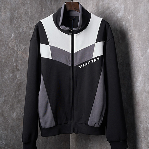[홍콩명품.LOUIS VUITTON] 루이비통 25SS 로고 트레이닝 집업 자켓 (블랙), BM24203, HH, 레플리카의류,미러급사이트