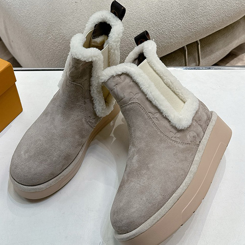 [홍콩명품.LOUIS VUITTON] 루이비통 25SS 로고 여성 시어링 레더 가죽 부츠 (3컬러), SE5987, GHS, 명품스니커즈,운동화,구두,로퍼,하이탑,신발