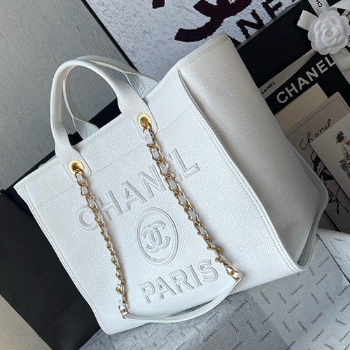 [홍콩명품.CHANEL] 샤넬 25SS 로고 퀄팅 레더 가죽 토트백 핸드백 (화이트-금장), BGM5462, YF, 홍콩명품가방,명품쇼핑몰,크로스백,핸드백,구매대행
