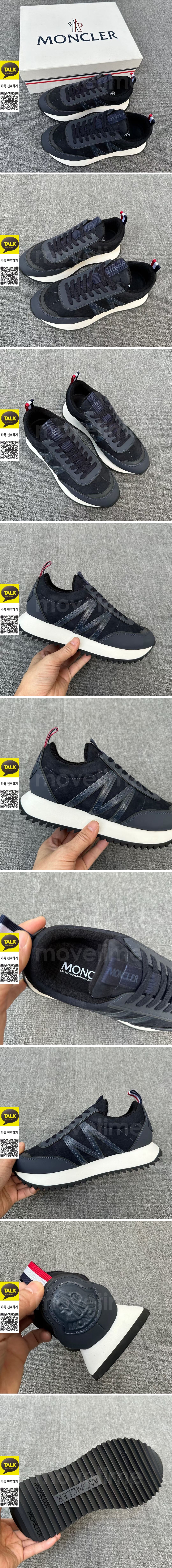 [홍콩명품.MONCLER] 몽클레어 26SS 로고 레더 가죽 스니커즈 운동화 (네이비), SE6032, X2, 명품스니커즈,운동화,구두,로퍼,하이탑,신발