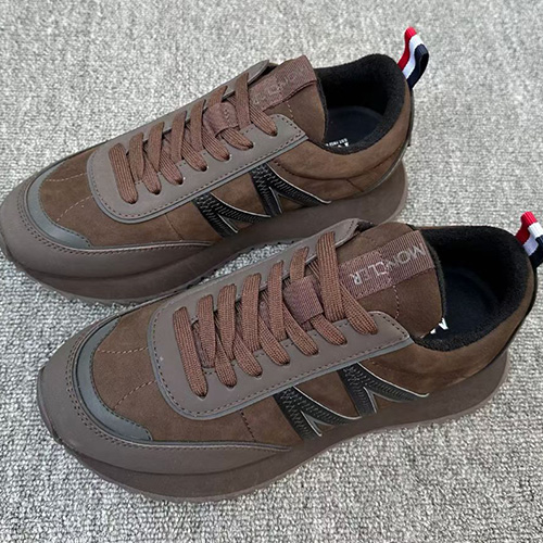 [홍콩명품.MONCLER] 몽클레어 26SS 로고 레더 가죽 스니커즈 운동화 (브라운), SE6033, X2, 명품스니커즈,운동화,구두,로퍼,하이탑,신발