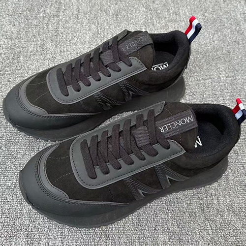 [홍콩명품.MONCLER] 몽클레어 26SS 로고 레더 가죽 스니커즈 운동화 (블랙), SE6035, X2, 명품스니커즈,운동화,구두,로퍼,하이탑,신발