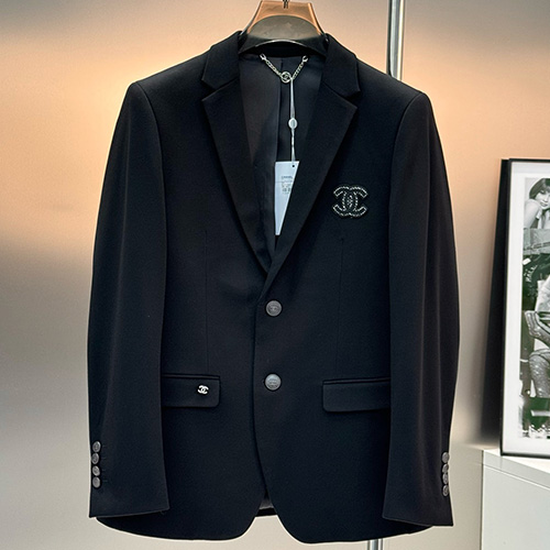 [홍콩명품.CHANEL] 샤넬 26SS 로고 자수 정장 수트 자켓 (블랙), BM24357, 레플리카의류,미러급사이트