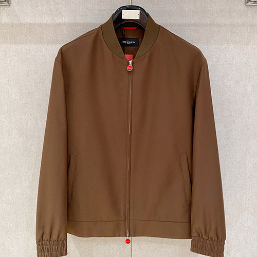 [홍콩명품, KITON] 키톤 26SS 로고 봄버 자켓 (브라운), BM24371, 레플리카의류,미러급사이트