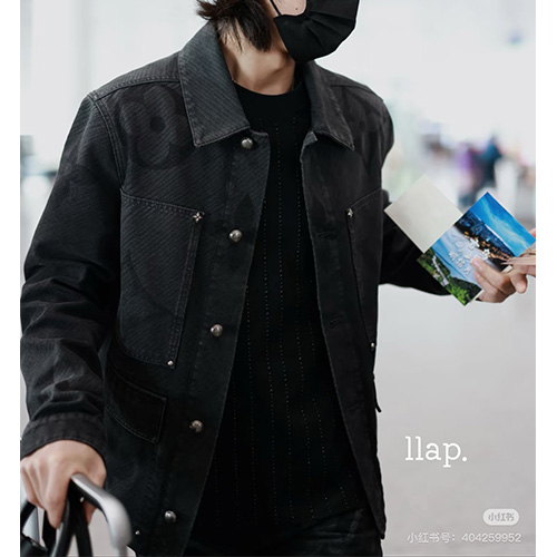 [홍콩명품.LOUIS VUITTON] 루이비통 26SS 로고 모노그램 데님 카라 자켓 1AFYCH (블랙), BM24430, KB, 레플리카의류,미러급사이트