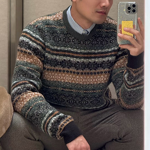 [홍콩명품.Loro Piana] 로로피아나 26SS 로고 패턴 니트 스웨터, BM24446, KK, 레플리카의류,미러급사이트