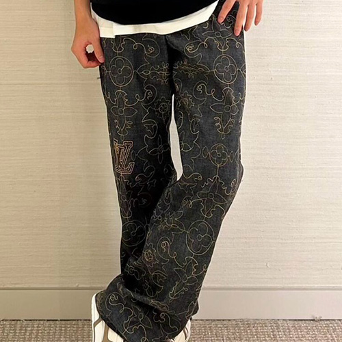 [홍콩명품.LOUIS VUITTON] 루이비통 26SS 로고 패턴 데님 팬츠 진 청바지 1AFX92, BM24448, KK, 레플리카의류,미러급사이트