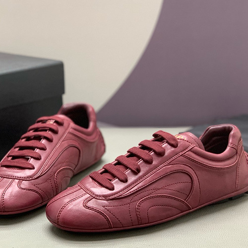 [홍콩명품,PRADA] 프라다 26SS 로고 레더 가죽 스니커즈 운동화 (레드), SE6053, PMD, 명품스니커즈,운동화,구두,로퍼,하이탑,신발