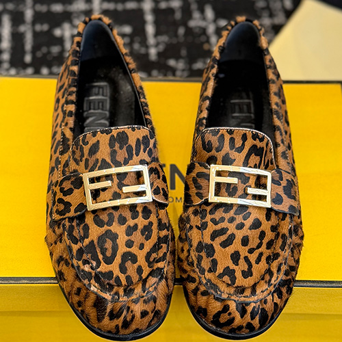 [홍콩명품,FENDI] 펜디 26SS 로고 여성 레더 가죽 구두 로퍼 (호피), SE6075, GHS, 명품스니커즈,운동화,구두,로퍼,하이탑,신발