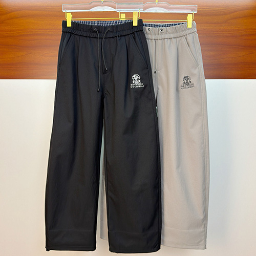 [홍콩명품.Brunello Cucinelli ] 브루넬로 쿠치넬리 26SS 로고 자수 기모 조거 팬츠 바지 (2컬러), BM24592, 레플리카의류,미러급사이트