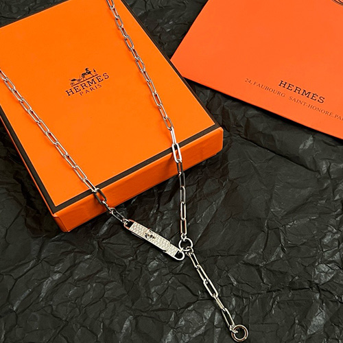 [홍콩명품.Hermes] 에르메스 26SS 로고 50cm 목걸이 (2컬러), ET3345, NNT, 명품레플리카 모자 캡 남자여자