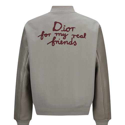 [홍콩명품,Christian Dior] 디올 26SS 로고 레이어드 바시티 자켓 (그레이), BM24629, KK, 레플리카의류,미러급사이트