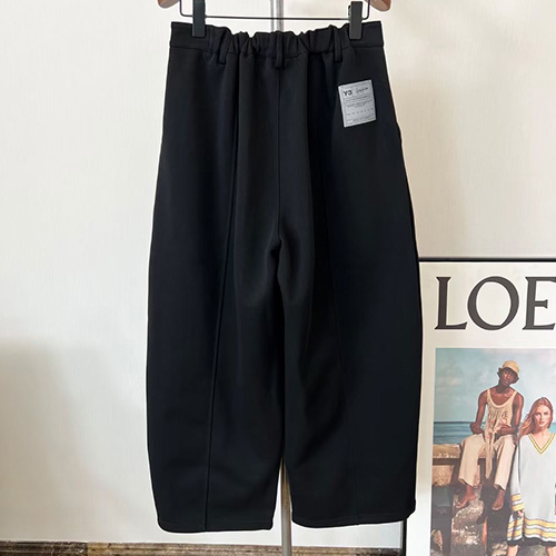 [홍콩명품.Y3] 요지야마모토 26SS 로고 오버핏 팬츠 바지 (블랙), BM24708, X2, 레플리카의류,미러급사이트