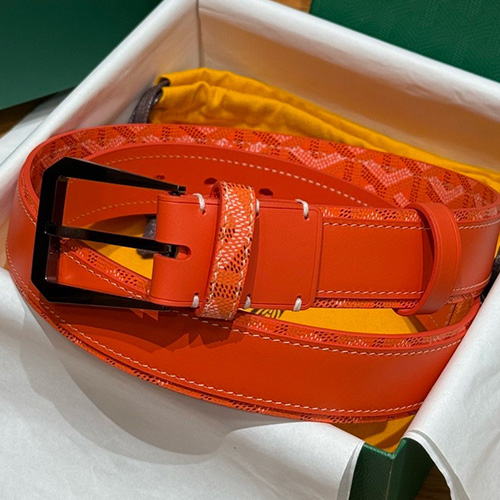 [홍콩명품,GOYARD] 고야드 26SS 로고 FLORIDA 오렌지 레더 가죽 벨트 (4컬러), 4.0cm, BT1523, X1, 명품레플리카,인터넷쇼핑몰,남자명품,해외직구
